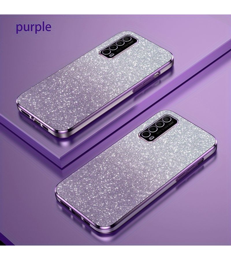 Glitter Gradient Mobile Phone Case Full Cover Shockproof Friction Proof Anti Slip for Huawei Y9s Pink - Image 5
