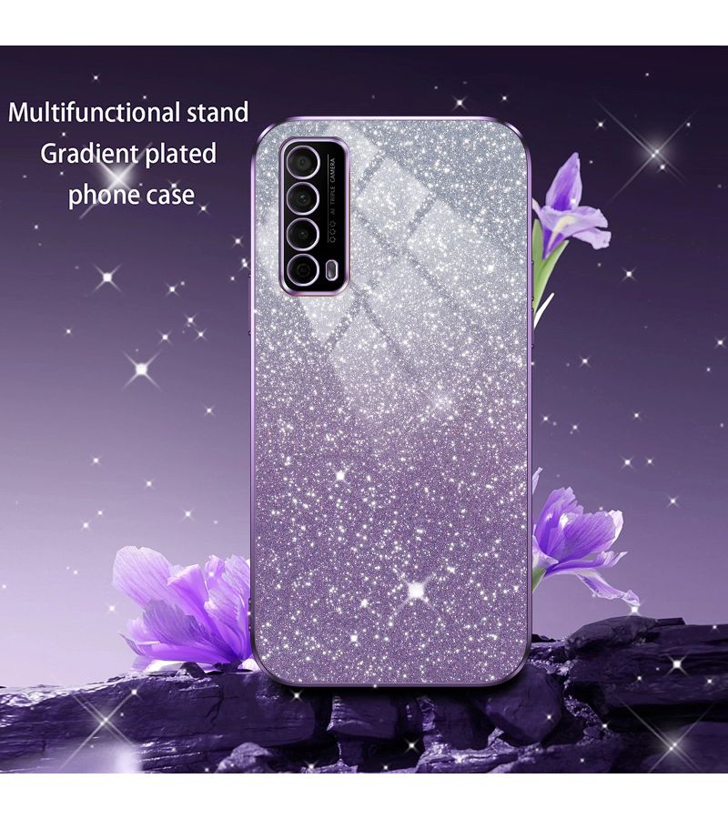 Glitter Gradient Mobile Phone Case Full Cover Shockproof Friction Proof Anti Slip for Huawei Y9s Pink - Image 1