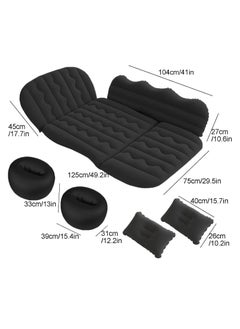Arabest Car Mattress, Car Air Mattress Back Seat Inflatable Car Bed Camping Mattress with Pillows Air-Pump for Car, SUV, مرتبة هوائية,Truck Travel, Hiking, Trip and Other Outdoor Activities Black  - Image 2