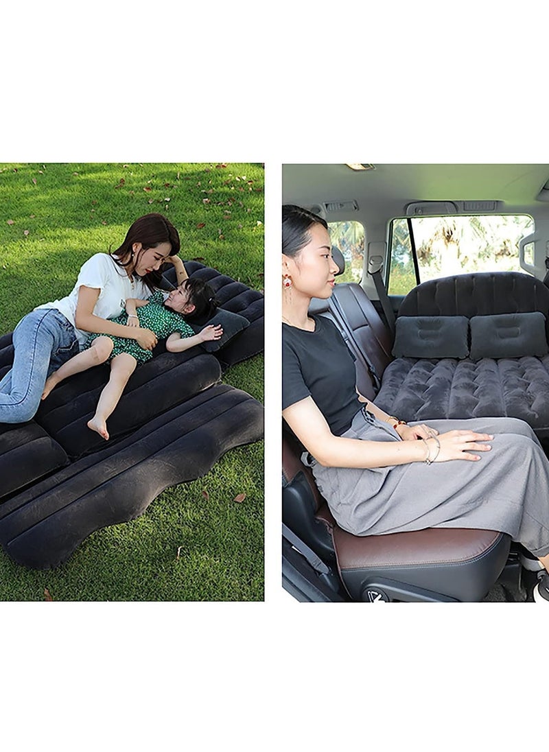 Arabest - Car Mattress, Car Air Mattress Back Seat Inflatable Car Bed Camping Mattress with Pillows Air-Pump for Car, SUV, مرتبة هوائية,Truck Travel, Hiking, Trip and Other Outdoor Activities Black - Image 1