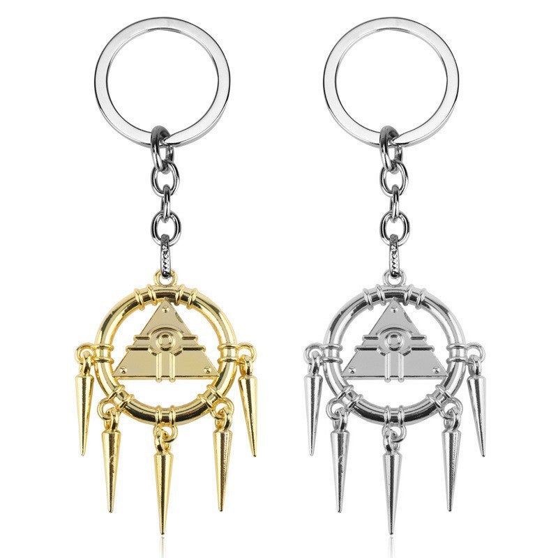 HC Yu-Gi-Oh! Metal Horus Eye Scepter Wisdom Wheel Building Blocks Pyramid Necklace Keychain - Image 5