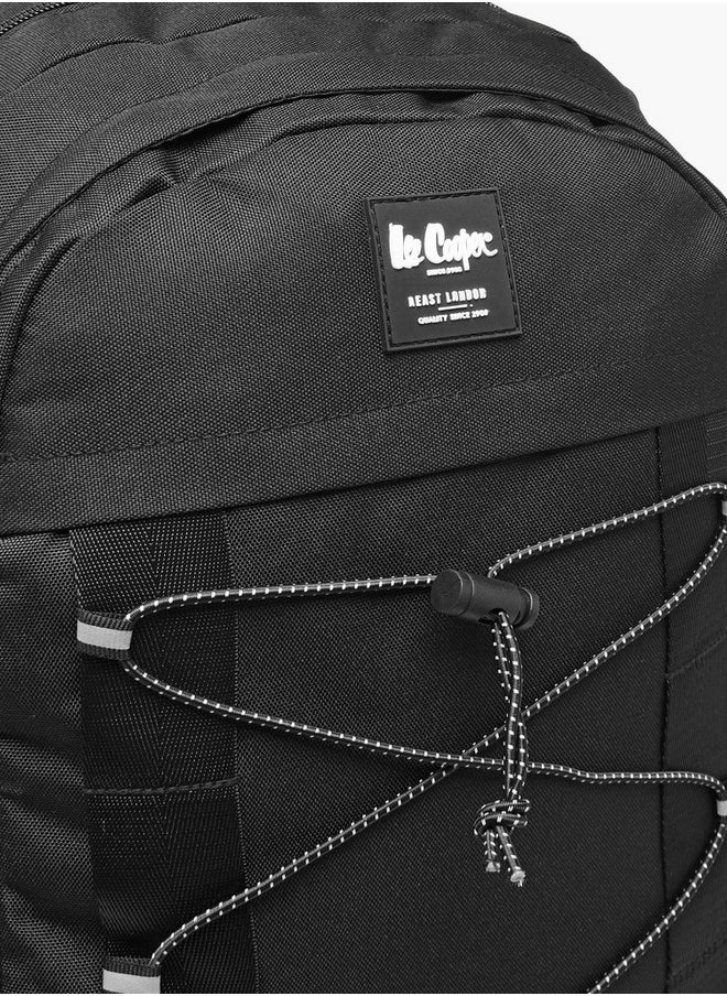 Lee Cooper Men's Logo Applique Backpack with Adjustable Straps and Zip Closure - 14x31x46 cm  - Image 4
