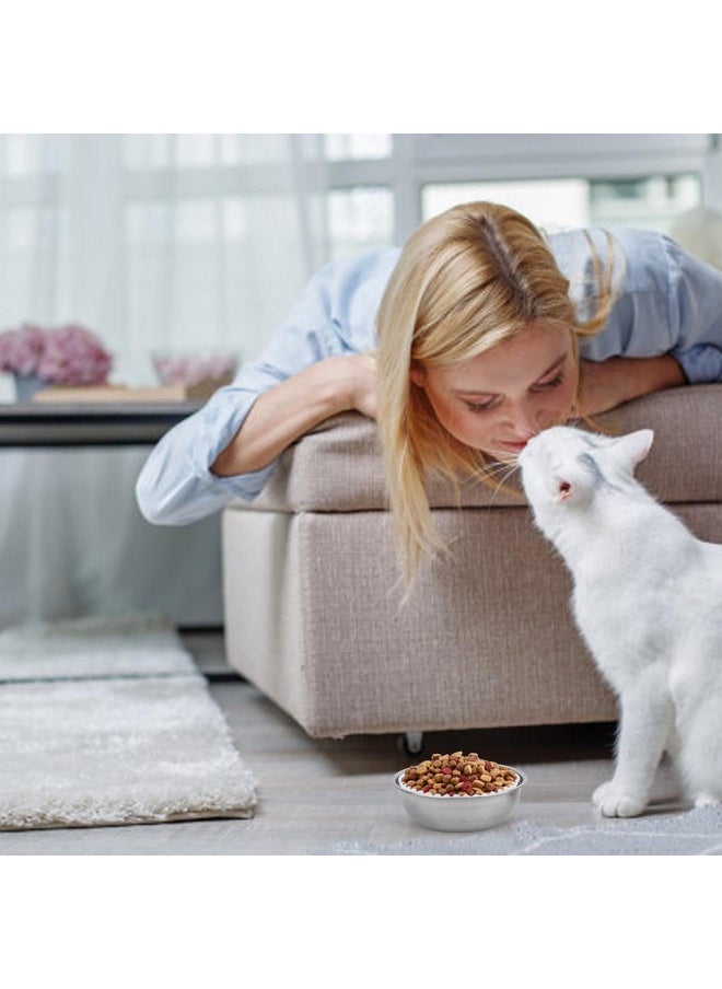 LLHQAMT Disposable Pet Food Bowls Pad Paper, Thickening Disposable Pet Bowls, Disposable Pet Food Bowls Small Lining, Suitable for Dry and Wet Food, Kittens, Puppies (900,Not Included Stainless Steel Bowls)  - Image 2