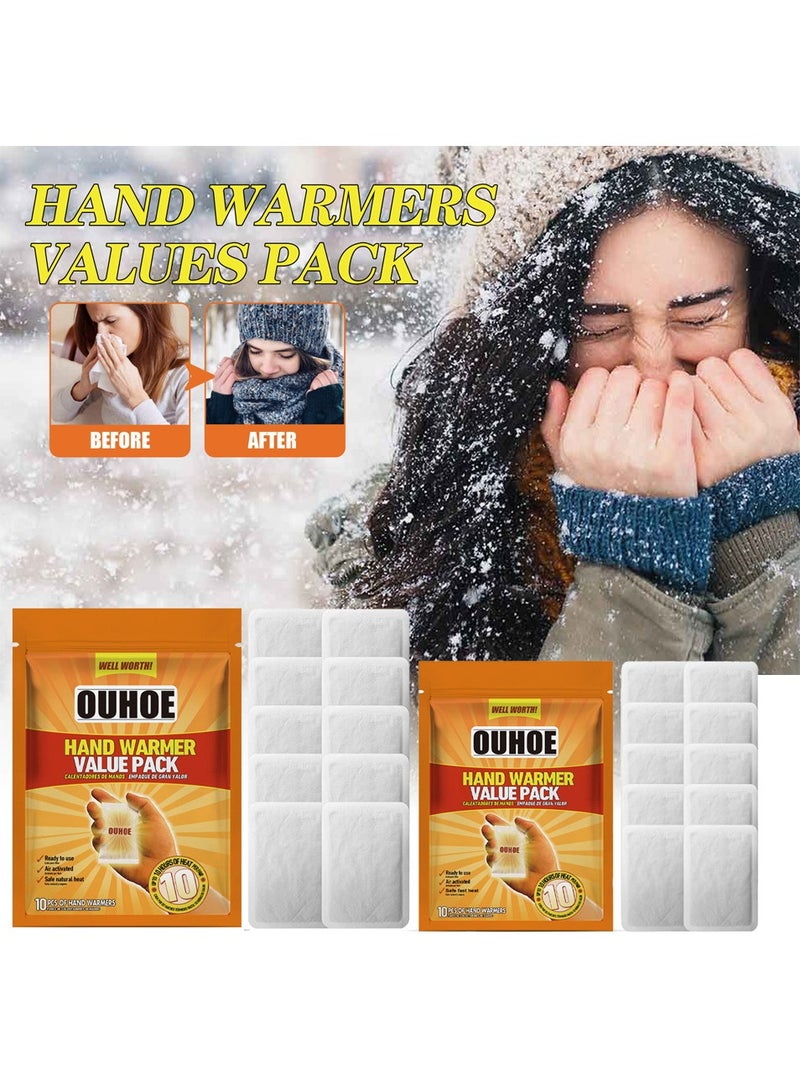 10-pcs Disposable Hand Warmer Value Pack, Safe Fast Heat, 10 Hours of Warmth, Ideal for Home, Outdoor Activities, Travel, and Cold Weather - Image 3