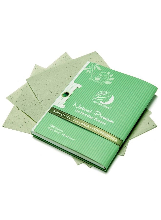 PleasingCare Natural Green Tea Oil Absorbent Handkerchiefs - 200 Pieces in 2 Pack, Premium Facial Oil Paper - Take 1 Piece Each Time Design - Large 10cm Oil-Absorbent Sheets, No Waste and Easy to Carry - Image 4
