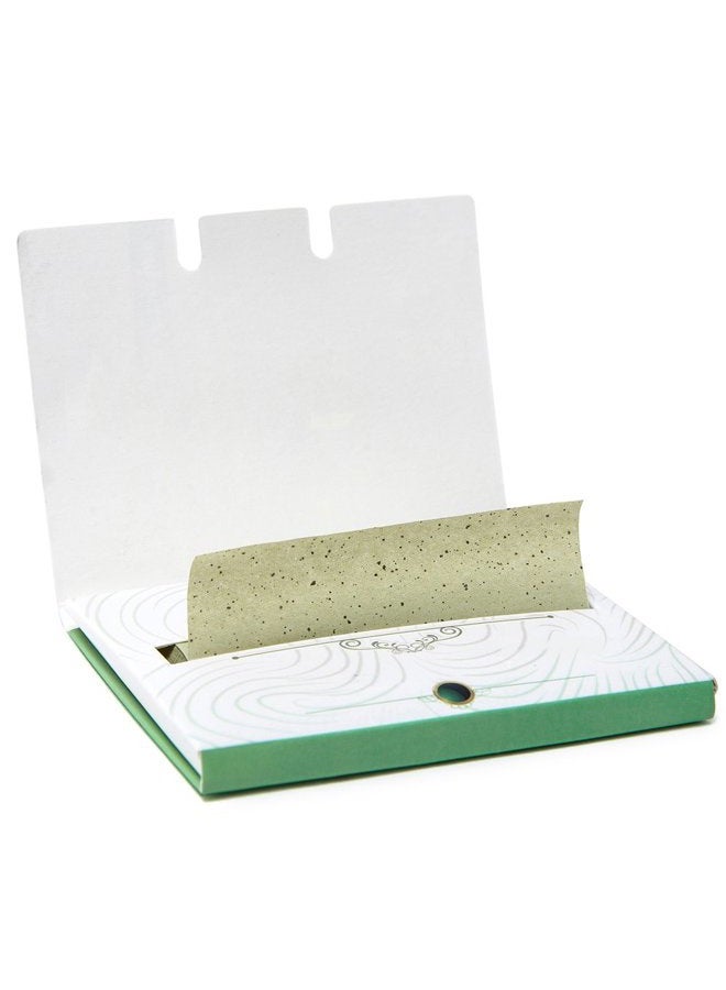 PleasingCare Natural Green Tea Oil Absorbent Handkerchiefs - 200 Pieces in 2 Pack, Premium Facial Oil Paper - Take 1 Piece Each Time Design - Large 10cm Oil-Absorbent Sheets, No Waste and Easy to Carry - Image 5