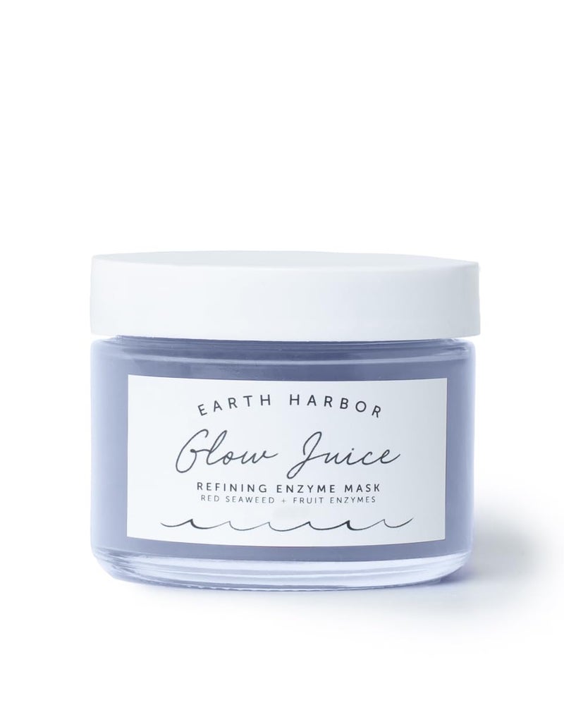 Earth Harbor  GLOW JUICE Refining Enzyme Mask  100 Natural  Nontoxic  Red Seaweed  Fruit Enzymes  Brightens and Clarifies  125 oz