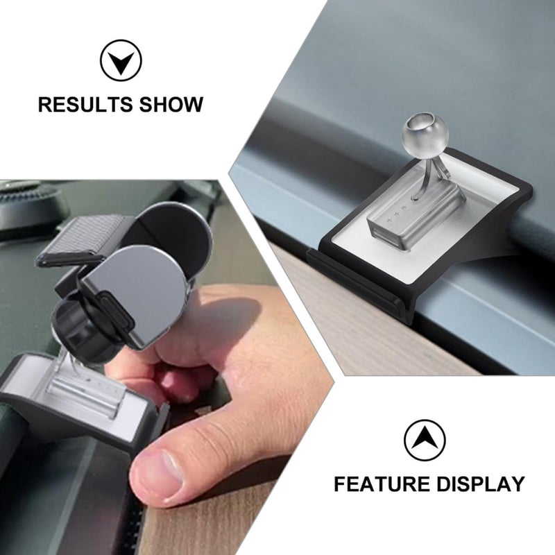 FUOYLOO Car Phone Bracket and Navigation Holder for Model 3/y 360-degree Rotatable Vehicle Phone Stand with Memory Lock Compatible for in-car GPS Use - Image 3