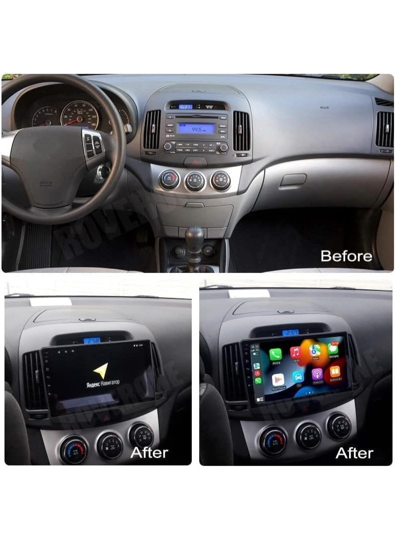 SHEZA STAR Android Car Stereo for Hyundai Elantra 2006-2011 4GB RAM 64GB ROM Support Carplay, M-Link Wi-Fi BT, Radio GPS, 9 Inch IPS.QLED, Screen with 360D Camera Included - Image 2