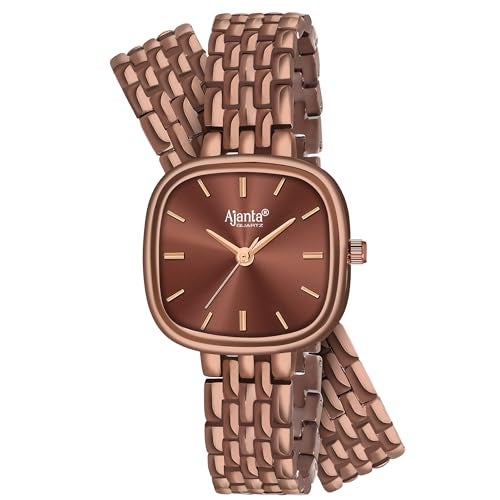 Ajanta Quartz Newly Launched Stainless Steel Stylish Analog Watches and Square Dial for Women and Girls&Miss&Ladies with Metal Strap Bracelet Suitable for Casual, Formal (La Luna Collection) - Image 4