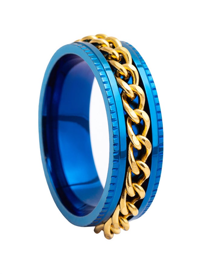 Men's Chain Turn Stainless Steel Stress Relief Ring Standard US Sizes - Image 1
