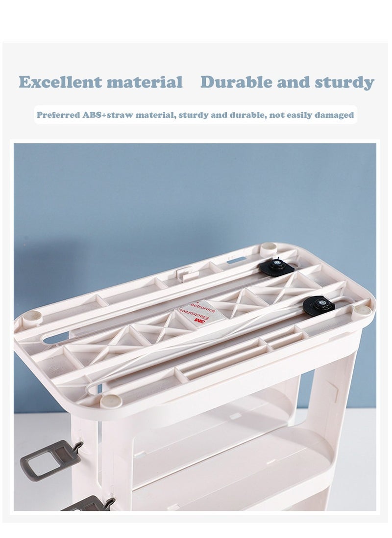 Arabest - Cabinet Caddy (White | Pull-and-Rotate Spice Rack Organizer | 2 Double-Decker Shelves | Modular Design | Non-Skid Base | Stores Prescriptions, Essential Oils - Image 1