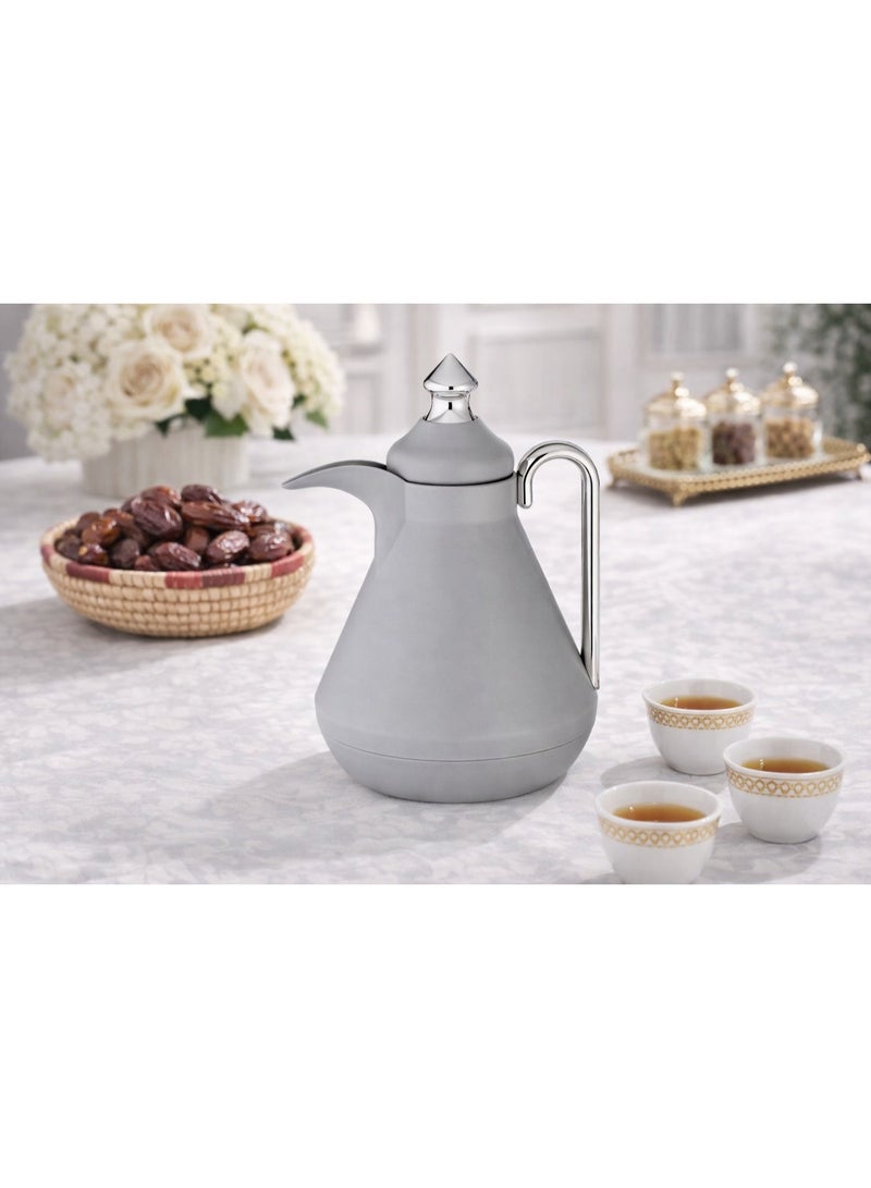 Host 🫖✨ Host Luxury Coffee Thermos – Stylish Gray with Silver Handle | 1 Liter Capacity - Image 1