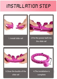 Rock Pow Abdomen Fitness Weighted Hoola Hoop With Auto-Spinning Ball  - Image 3