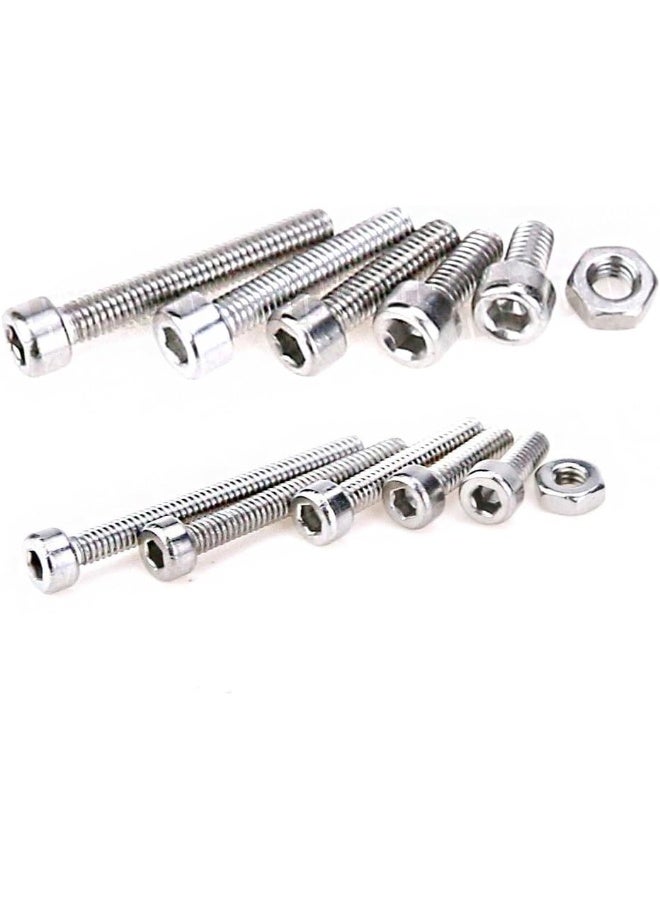 Hilitchi 420pcs M2 M3 Stainless Steel Hex Socket Head Cap Screws Nuts Assortment Kit with Box - Image 3