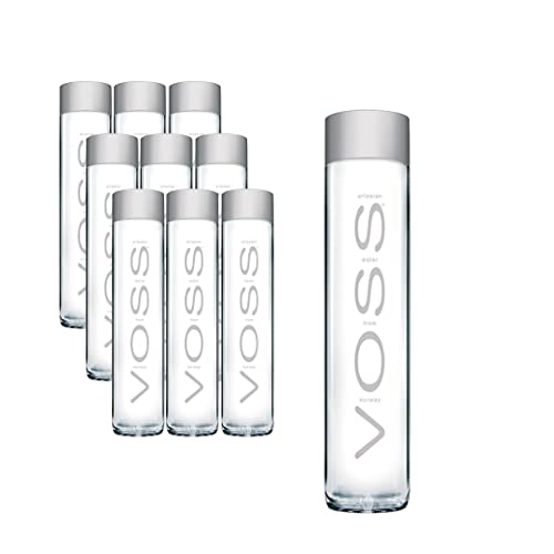 Voss Artesian Still water from Norway Naturally pure for a crisp, refreshing taste 375ml GLASS bottled water 12.7 Fl oz (Pack of 9) - Image 1