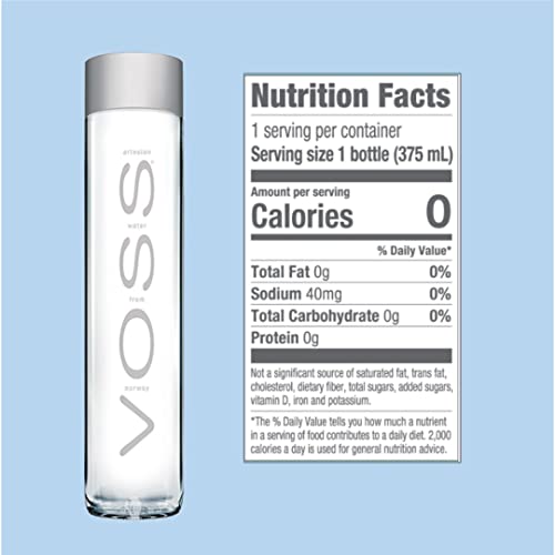 Voss Artesian Still water from Norway Naturally pure for a crisp, refreshing taste 375ml GLASS bottled water 12.7 Fl oz (Pack of 9) - Image 4