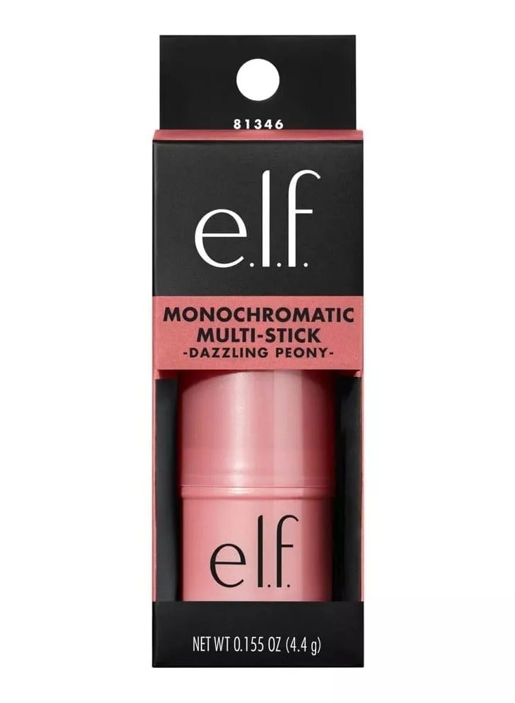 elf blusher Monochromatic Multi Stick Eyes Lips Cheeks blush, Dazzling Peony - Image 2
