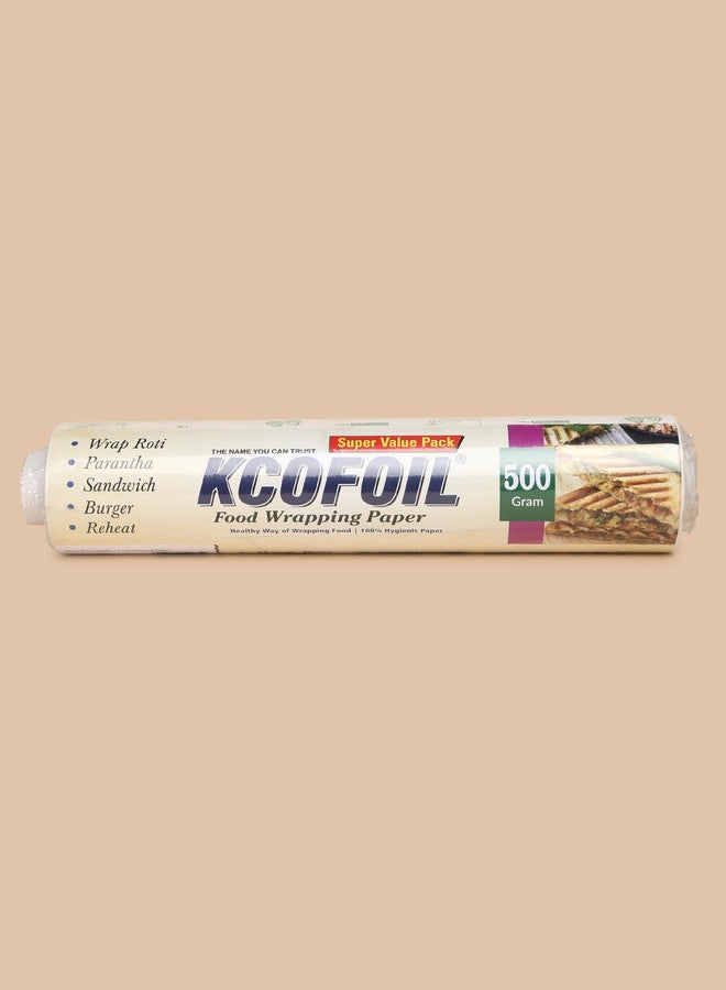 Kcofoil 500GM x 2 Food Wrapping Paper | Butter Paper for Roti, Chapati, Baking | Food Grade, Non-Stick & Greaseproof | Perfect for Tiffin Wraps & Kitchen Use - Image 4