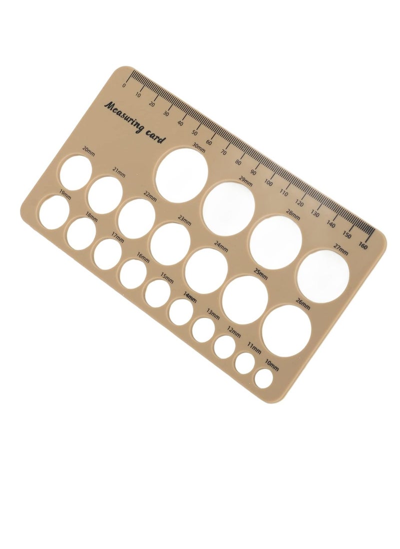 Bukela - Breast Flange Measuring Tool 1.5m Soft Tape Prevent Sucking Pain Nipple Flange Ruler Skin-friendly Foldable for Breastfeeding Moms (Brown) - Image 1