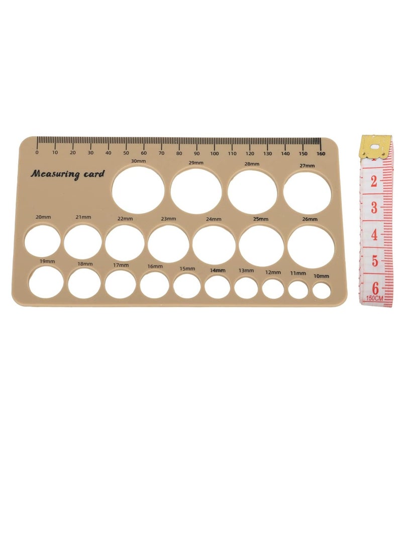 Bukela - Breast Flange Measuring Tool 1.5m Soft Tape Prevent Sucking Pain Nipple Flange Ruler Skin-friendly Foldable for Breastfeeding Moms (Brown) - Image 1