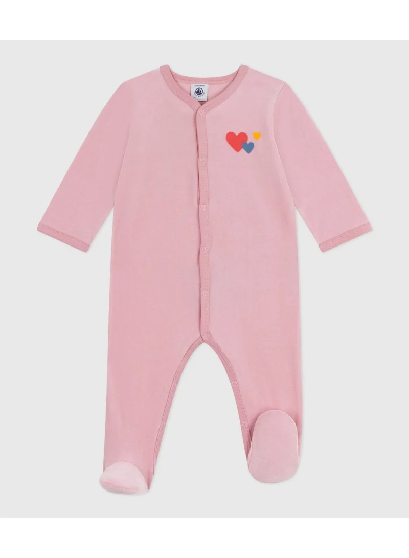 بيتي باتو بدلة بيجامة مخملية سادة للأطفال