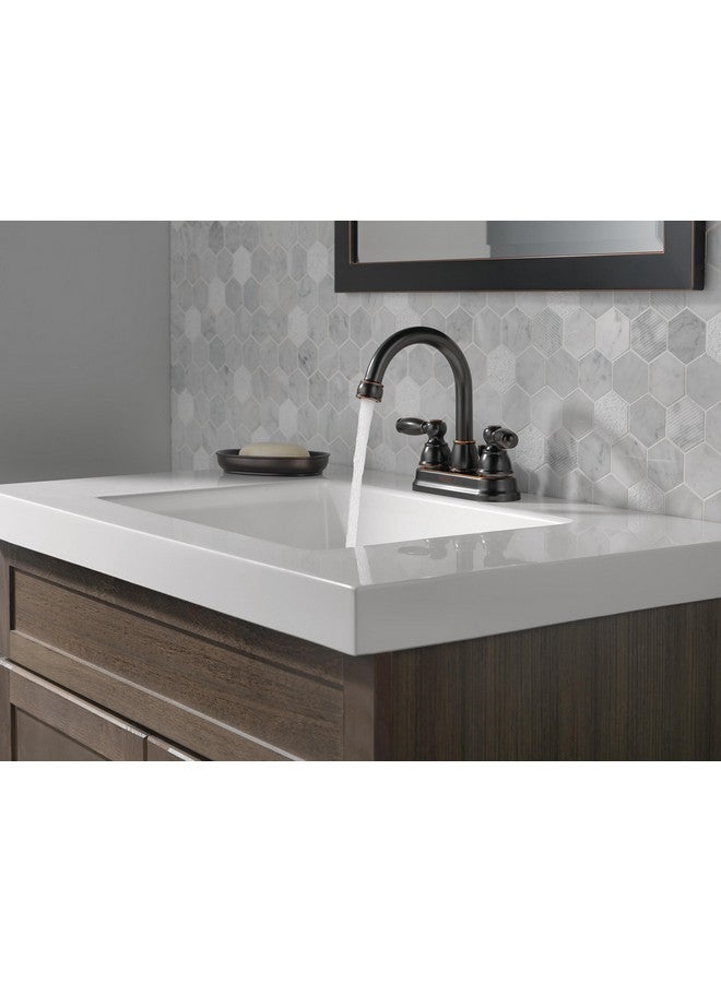 Peerless DELTA FAUCET Peerless Claymore Centerset Bathroom Faucet, Oil Rubbed Bronze Bathroom Sink Faucet, 2 Handle Bathroom Faucet, Pop-Up Drain Assembly, Oil Rubbed Bronze P299685LF-OB - Image 3