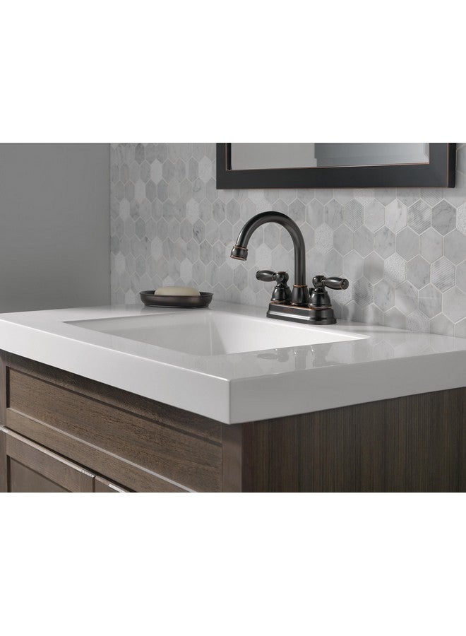 Peerless DELTA FAUCET Peerless Claymore Centerset Bathroom Faucet, Oil Rubbed Bronze Bathroom Sink Faucet, 2 Handle Bathroom Faucet, Pop-Up Drain Assembly, Oil Rubbed Bronze P299685LF-OB - Image 4