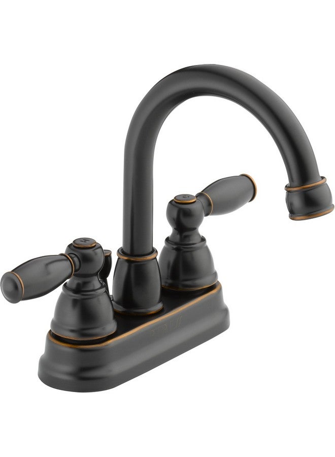 Peerless DELTA FAUCET Peerless Claymore Centerset Bathroom Faucet, Oil Rubbed Bronze Bathroom Sink Faucet, 2 Handle Bathroom Faucet, Pop-Up Drain Assembly, Oil Rubbed Bronze P299685LF-OB - Image 1