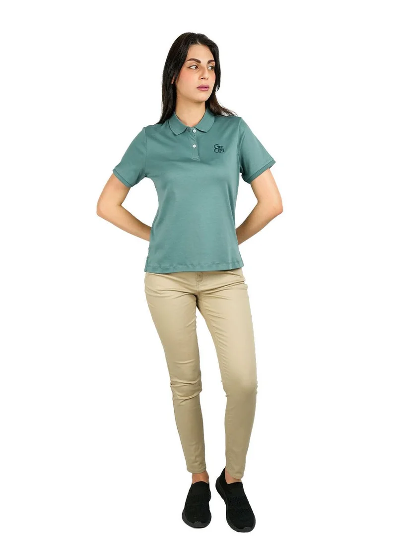GIORDANO Women Cotton Interlock Liquid Touch Polo