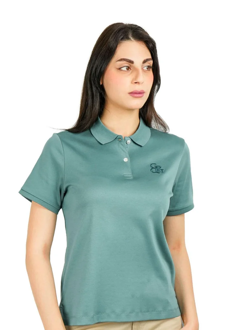 GIORDANO Women Cotton Interlock Liquid Touch Polo