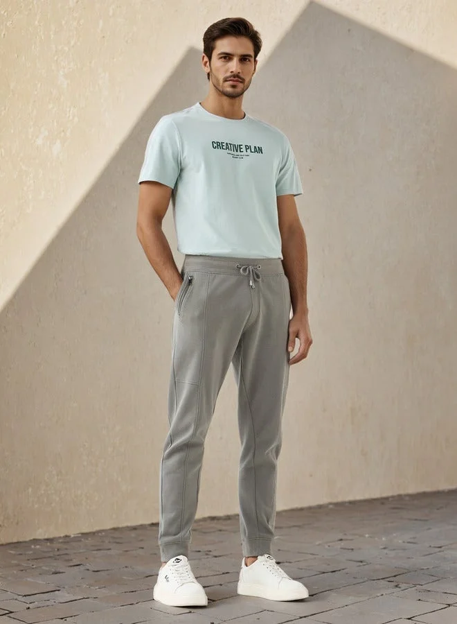 Iconic Iconic Slogan Print Pique T-shirt