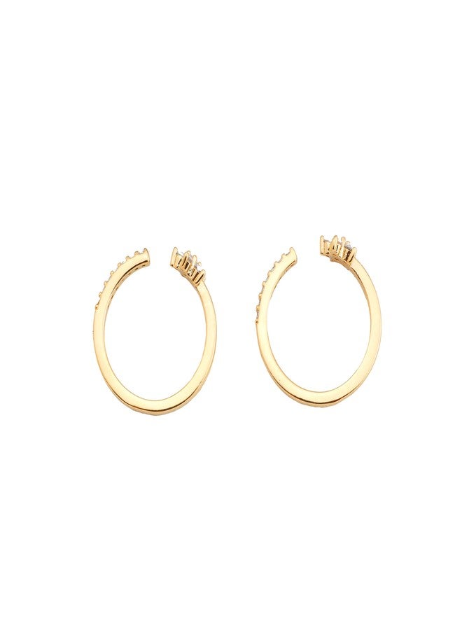 KUSHAL'S Fashion Jewellery Gold-Plated White Bridal Toe Ring With Sparkling Cubic Zirconia - Image 2
