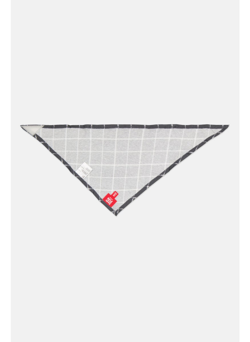 Family PJs Checkered Pet Bandana, Grey  - Image 2