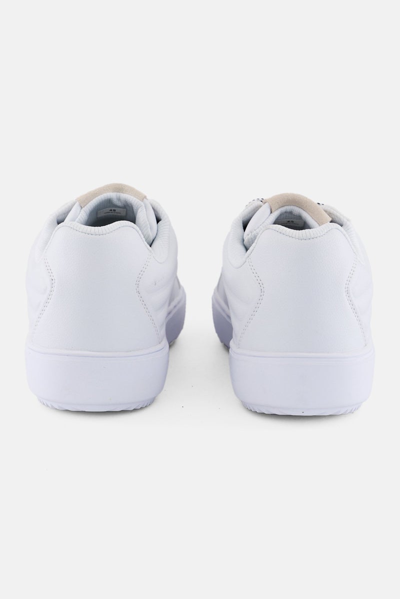 LAMBORGHINI Men Brand Logo Lace Up Casual Shoes, White  - Image 3
