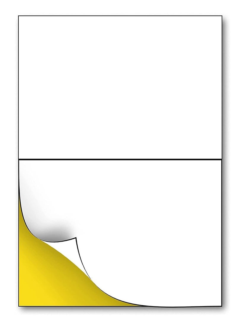 بريميفي 25 ورقة من ملصقات الطباعة الورقية باللون الأبيض غير اللامع مقاس A4 - لمسة نهائية غير لامعة - Image 1