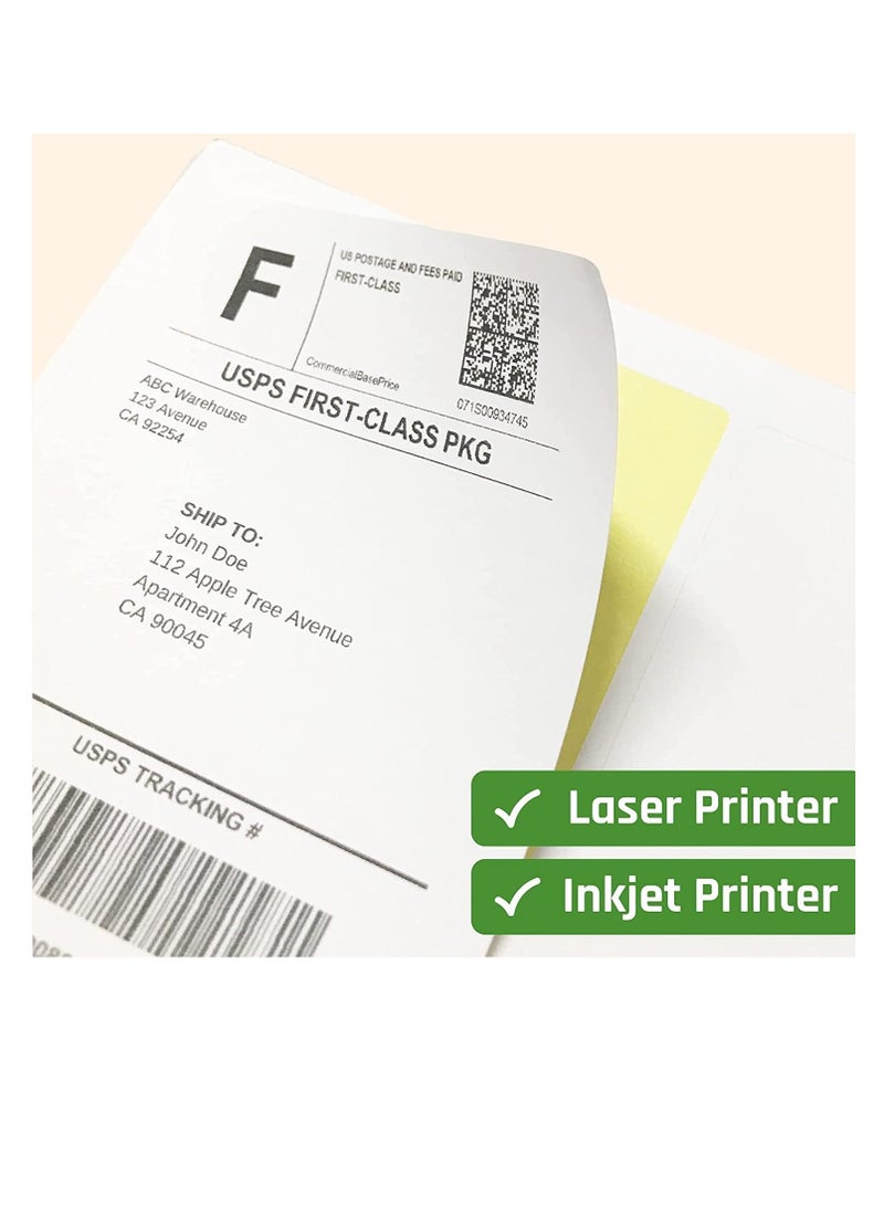 بريميفي 25 ورقة من ملصقات الطباعة الورقية باللون الأبيض غير اللامع مقاس A4 - لمسة نهائية غير لامعة - Image 4