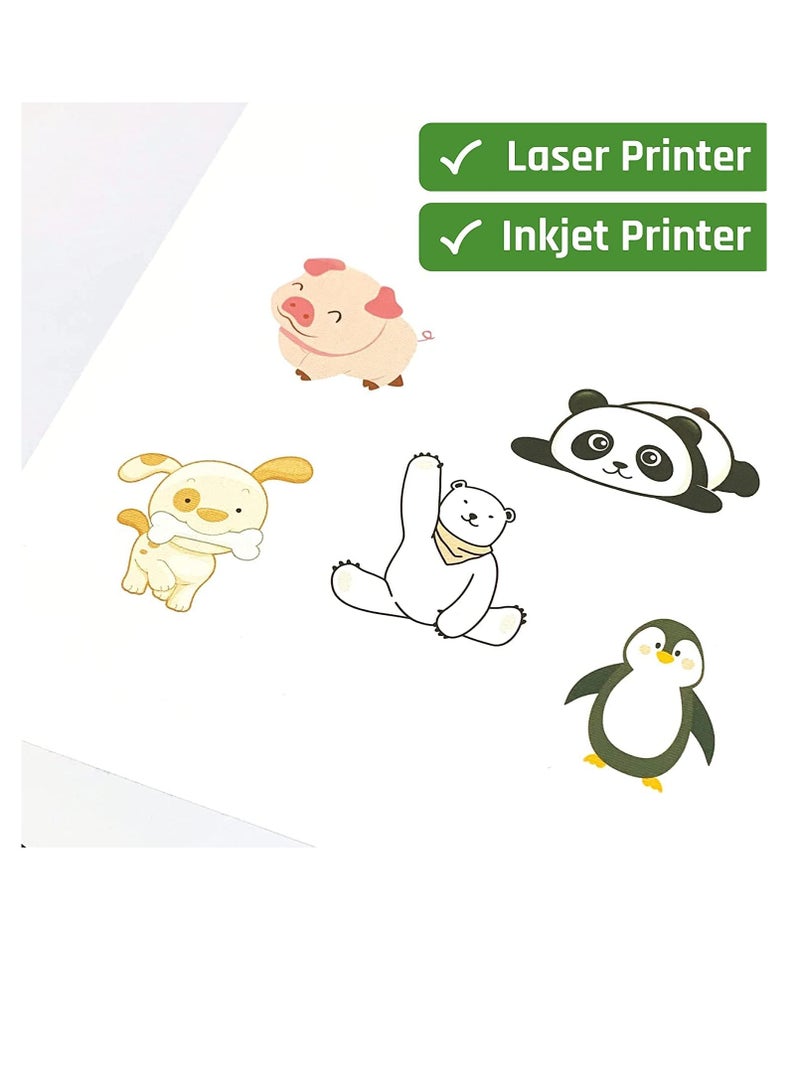 بريميفي 25 ورقة من ملصقات الطباعة الورقية باللون الأبيض غير اللامع مقاس A4 - لمسة نهائية غير لامعة - Image 3