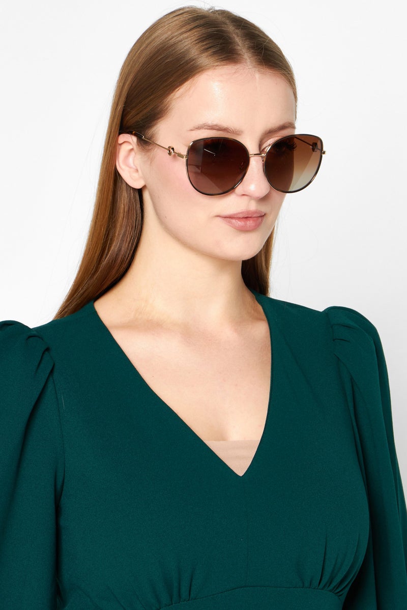 Kate Spade Women SICILIA/G/S and 06J Fashion Sunglasses, Havana  - Image 2