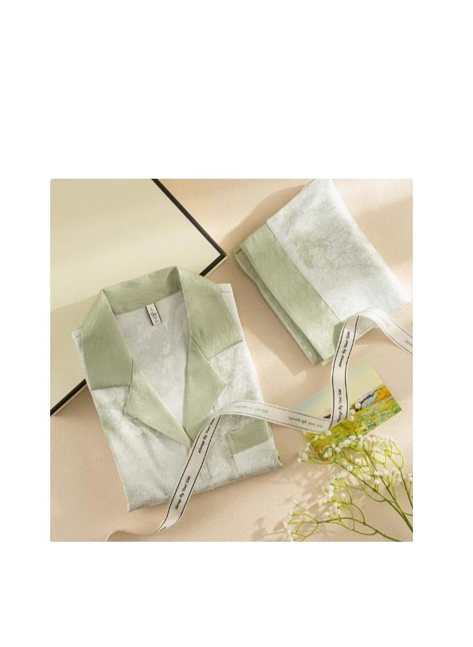 MIIOW - Butterfly Silk Gift Box Set, Long Sleeved And Long Pants Two-Piece Set - Image 1
