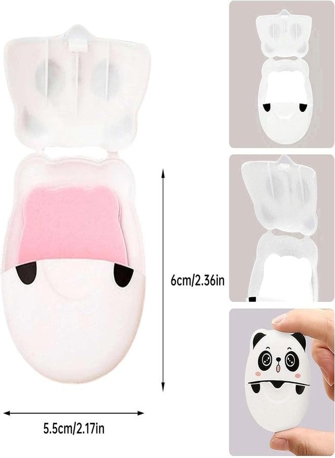 Pluzmecalm 1Pc Cute Panda Portable Soap Sheets,Mini Travel Soap Paper Sheets Disposable Water Soluble Hand Washing Bath Scented Soaps for Outdoor Foaming Paper Travel,Soaps Shampoo,Personal Care - Image 2