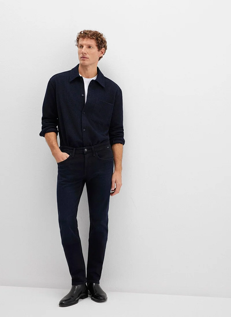 مافي Jake Deep Midnight Lux Black Jean Pants