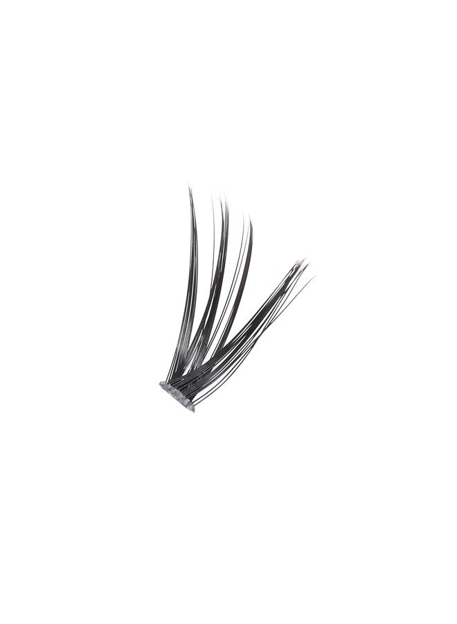 Lash Clusters Wispy Eyelash Clusters D Curl Left&Right Cluster Eyelashes Extensions Cluster Lashes DIY Individual Volume Lash Extension 14 rows Thin Band Cat Eye Lashes (40D) - Image 3