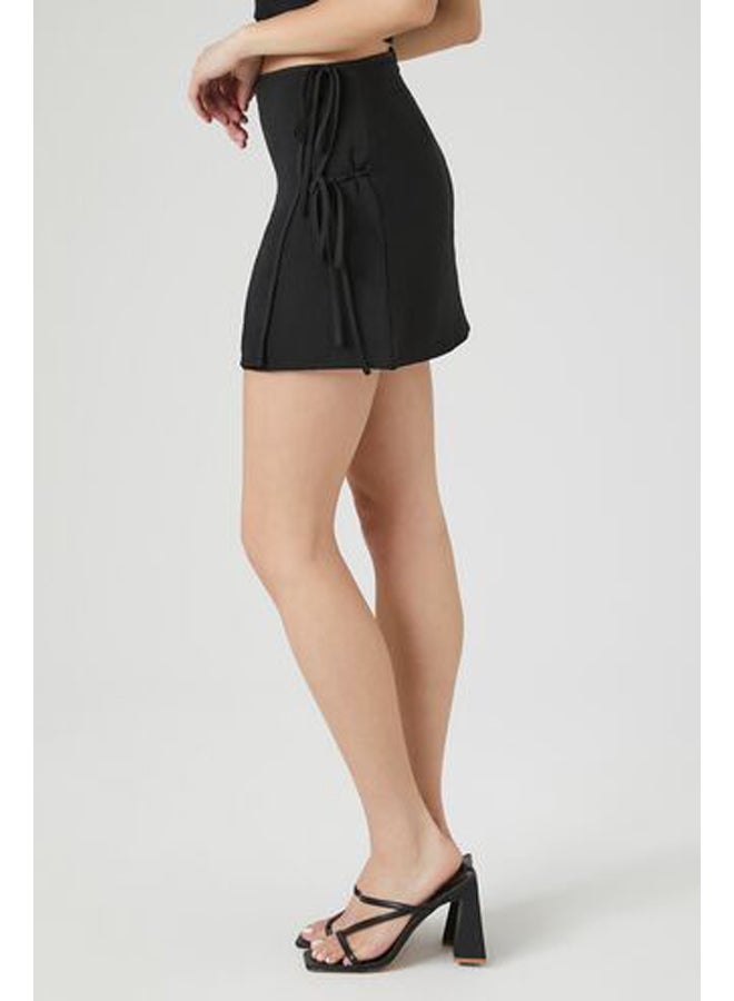 FOREVER 21 Self-Tie Wrap Mini Skirt - Image 3