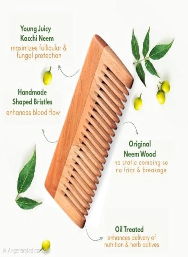 NPRC Pure Neem Comb for Healthy Hair-Pure Natural Neem Wood Comb|Anti-Bacterial & Anti-Fungal|Chemical-Free, Handmade & Eco-Friendly Hair Care - Image 5