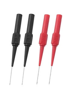 Generic 4PCS 0.7mm/0.02inch Test Probe Pins,Multimeter Test Lead Extention Back Probes Sharp Needle Micro Pin for Socket Tester Tools(Black&Red)  - Image 1