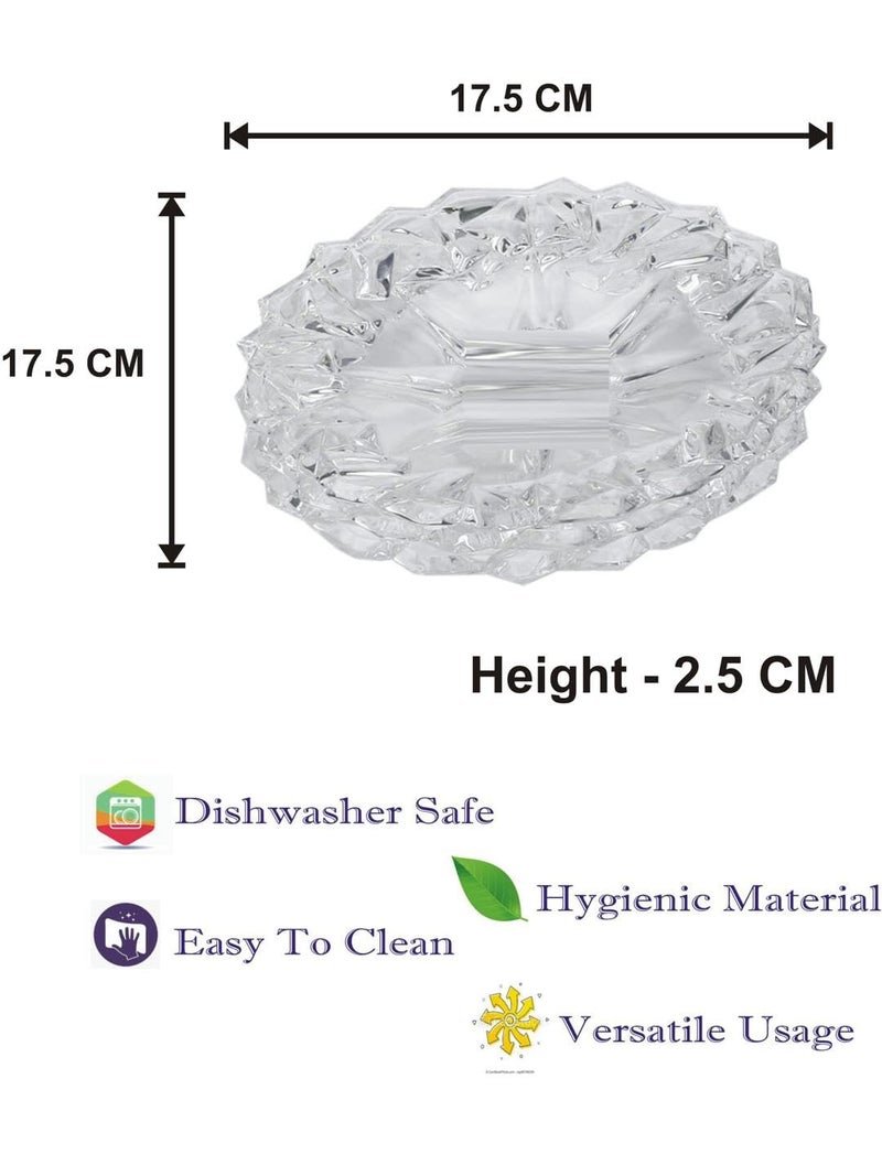 Somil Combo Set of 2 Beer Glasses and 1 Snack Plate Transparent Glass Set of 3 Glass Size 7 X 11 X 15 Cm Plate Size 175 X 175 X 25 Cm - Image 3