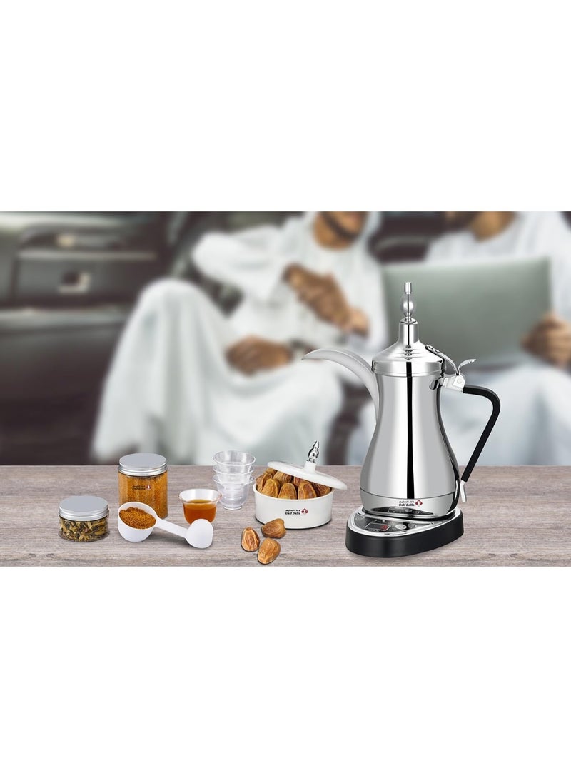 Gulf Dalla Electric Arabic Coffee Maker, 1000ml Capacity, Digital Display, 1000W High Power, Travel Kit – Model GA-C94848 - Image 4