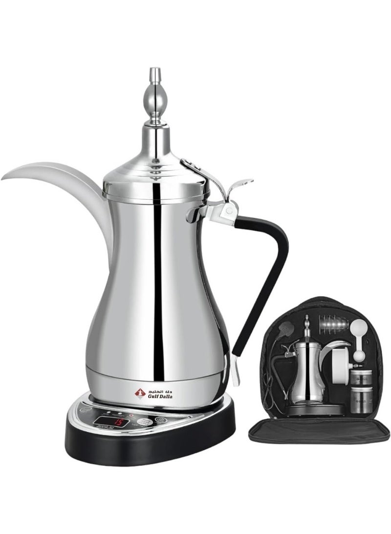 Gulf Dalla Electric Arabic Coffee Maker, 1000ml Capacity, Digital Display, 1000W High Power, Travel Kit – Model GA-C94848 - Image 1