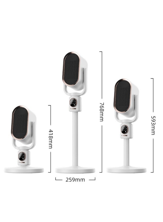 BlueFire 3-in-1 Electric Space Heater 1500W PTC Ceramic with Night Light 🌙, Vibration Remote Control, Adjustable Height & Oscillation, Fast Heating in 3s, Quiet Portable Heater for Bedroom, Living Room & Office Desk - Image 1